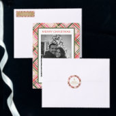 Gold and pink Christmas plaid ギフトタグ (この独立クリエイターのコレクションをカスタマイズ。)