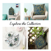 Golden Blossom Elegance 鍋敷き