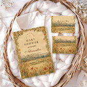 Golden Meadow Heirloom Baby Shower 招待状