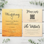 ゴールデンオレンジ色の夏結婚の波 ハンドファン (この独立クリエイターのコレクションをカスタマイズ。)