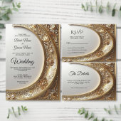 Golden Ornate Frame Sticker スクエアシール (この独立クリエイターのコレクションをカスタマイズ。)