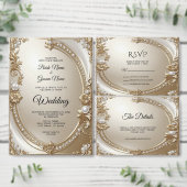 Golden Ornate Frame with Pearls Planner プランナー手帳 (この独立クリエイターのコレクションをカスタマイズ。)