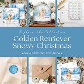 Golden Retriever Silhouette Address ラバースタンプ