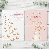 黄金の蝶結婚の ペーパープレート (この独立クリエイターのコレクションをカスタマイズ。)