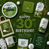 女性ゴルファーのゴルフ30th誕生日ピンクテーマ カード