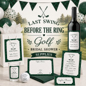グリーンストライプゴルフブライダルシャワー 招待状