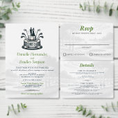 ゴルフカップルの食の選択 出欠カード (この独立クリエイターのコレクションをカスタマイズ。)