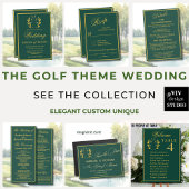 Classic Elegant w/Details Golf Theme Wedding 招待状