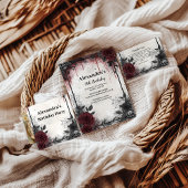 Gothic Bats & Roses Birthday 招待状