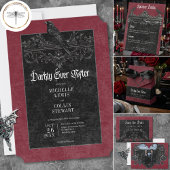 Gothic Black Raven Wine Darkly Ever After Wedding スタンダードカクテルナプキン