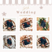 ゴシック様式のムーディ結婚フローラ 出欠カード