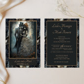 ゴシック抽象芸術花柄 スタンダードカクテルナプキン