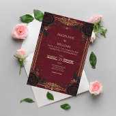 Elegant Gothic Romance Wedding Enclosure Card エンクロージャーカード