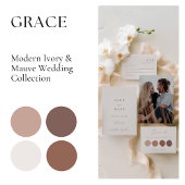 エレガントアイボリー書道表5表番号 招待状