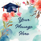 水彩の卒業発表 ポストカード