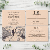 グランドキャニオンカップルQRコードエンクロージャカード エンクロージャーカード (この独立クリエイターのコレクションをカスタマイズ。)