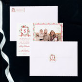  Santa Claus Christmas Damask ラッピングペーパー