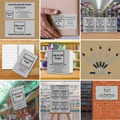 グレーラウンドアルミニウムに会社名とロゴ キーホルダー