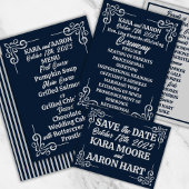 グレーオン石板ブルーエドワーディアン サンキューカード