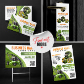 グリーンオレンジ気に芝生造園草刈りサービス チラシ