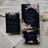 ピンクエレガント赤面フローラ結婚の予約記号