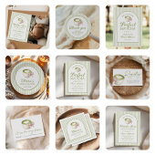 Display Shower Green Matcha Latte Bridal Shower エンクロージャーカード
