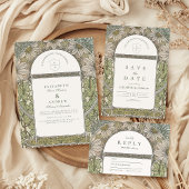 グリーンセージアールヌーボー結婚ズ 招待状