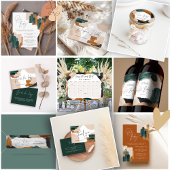 グリーンテラコッタ抽象芸術水モダン色 ミニクリップボード