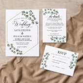 緑のユーカリ予約結婚のシーティングサイン 招待状 (この独立クリエイターのコレクションをカスタマイズ。)