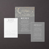 の結婚写真天空の明るい灰色の星月 ポスター (この独立クリエイターのコレクションをカスタマイズ。)