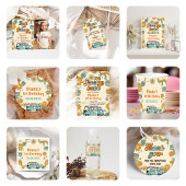 レトロレインボーファイブはVibe Groovy第5誕生日 招待状