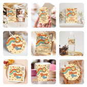 Groovyのレトロレインボー3rd誕生日の写真を入手 招待状