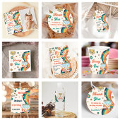 Groovyレトロレインボーサンキューバースデーパーティー ラウンドシール