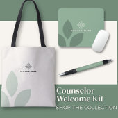Green Leaf Counselor Behavioral Health Logo トートバッグ