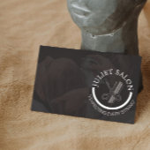 Eye-Catching Modern Barber in Red Black White 名刺