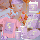 幽霊ムーン不気味ワンハロウィーンパープル誕生日 Tシャツ