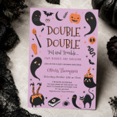 ハロウィン 双子ベビーシャワー Two Babies Brewing Twins 招待状