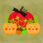 パンプキお洒落ン&アコーンハロウィーンブライダル ペーパープレート