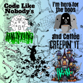 ハロウィーンパターン。可愛不気味いLブルーBG レギンス