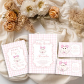 ピンクハロウィーン幽霊ボウガールベビーシャワー 紙コップ