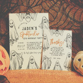 ハロウィーン幽霊スプオクトカキュラーボーイ誕生日パーティー ペーパープレート