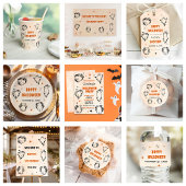 ハロウィン不気味キュート幽霊 ラウンドシール