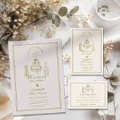 ハンドドローファンキードウェスタン結婚ドードル セーブザデート