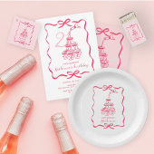 Champagne Tower Pink Hand Drawn Scribble Birthday Tシャツ