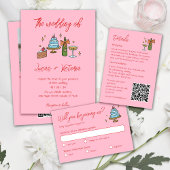 手描きお洒落写真結婚式の日付を保存 マグネット招待状