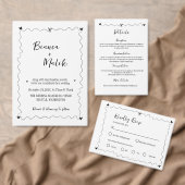 手書き落書きブラックイラストレーション結婚ズ スタンダードカクテルナプキン (この独立クリエイターのコレクションをカスタマイズ。)