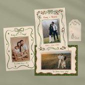 手描きヴィンテージインスパイアス・ギフト・ステッカー ラウンドシール