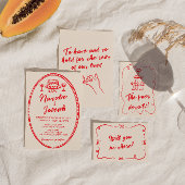 ヴィンテージ赤書手予測できなモダンの セーブザデート