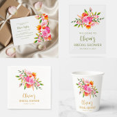 Custom Would She Rather Floral Shower Game 招待状