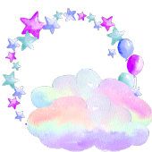 幸せ魔法の甘い虹のバニー トートバッグ